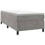  Okvir za krevet s oprugom svjetlosivi 100x200 cm baršunasti | Shoptok.si