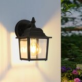 Glamaris Vintage zunanja stenska svetilka LED stenska svetilka E27 Podnožje za vhod, hodnik, dvorišče, vrt, terasa, balkon, garaža, črna (žarnica ni priložena), (21163864) Cene