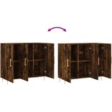  Komoda boja dimljenog hrasta 90 x 34 x 80 cm konstruirano drvo | shoptok.hr