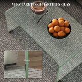  Čvrsti stakleni stolić za kavu jednodijelni dizajn jednostavan i moderan 80 x 45 x 35 cm prozirni | shoptok.hr