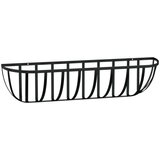 vidaXL stensko korito 2 kosa podloga iz kokosa črna 61x19x16 cm jeklo | Shoptok.si
