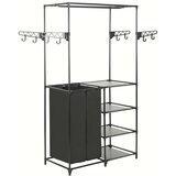 The Living Store Stojalo za oblačila jeklo in netkano blago 87x44x158 cm črno - Stojalo Za Oblačila, (21484508) | Shoptok.si