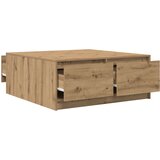 vidaXL stol za kavu s ladicama artisan hrast 100x100x40 cm | shoptok.hr