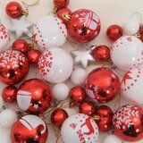  Set Božićnih Ukrasnih Kuglica 40 pcs Crvena i bijela Plastika | shoptok.hr