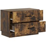  Noćni ormar s ladicama Dimljeni hrast 62 x 34 5 x 44 5 cm - Dimljeni hrast | shoptok.hr