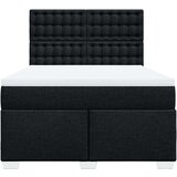 vidaXL Box spring postelja z vzmetnico črna 140x200 cm blago | Shoptok.si