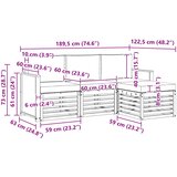  Set vanjskih sofa 4 kom. Prirodna i bež Smeđa | shoptok.hr