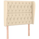 vidaXL Vzglavje z ušesi krem 103x23x118/128 cm blago | Shoptok.si