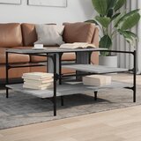  Stolić za kavu siva boja hrasta 100x100x48,5 cm | shoptok.hr