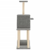  Penjalica za mačke sa stupovima za grebanje svjetlosiva 122 cm | shoptok.hr