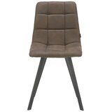 CARRYHOME stol, kovina, tekstil rjava, črna | Shoptok.si