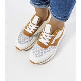 Gemre White and brown women's sneakers Chiara | Shoptok.si