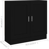 Ormarić za knjige crni 82,5 x 30,5 x 80 od konstruiranog drva | shoptok.hr