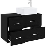  Set namještaja za kupaonicu 2 kom. Crni hrast 49,5 x 41 x 80 cm | shoptok.hr
