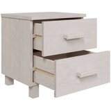 vidaXL Nočna omarica 2 kosa bela 40x35x44,5 cm trdna borovina | Shoptok.si
