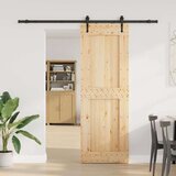 vidaXL Klizna vrata s priborom za montažu 80 x 210 cm masivna borovina | shoptok.hr