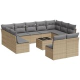  12-dijelni set vrtnih sofa od poliratana s jastucima bež | shoptok.hr