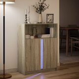  Komoda s LED svjetlima boja hrasta 77 x 34 x 100 cm drvena | Eponuda.com