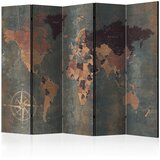 Artgeist Paravan Map In Browns And Greys, 5-Delni, Enostranski | Shoptok.si