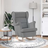 Stolica za ljuljanje 74x90x102 cm od tkanine svjetlosiva | shoptok.hr