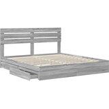 s od storage Siva Sonoma 180 x 200 cm Konstruirano drvo | shoptok.hr