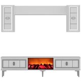Hanah home tv polica orion fireplace white silver | Eponuda.com