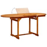  Vrtni blagovaonski stol (120-170) x 80 x 75 cm od drva bagrema | shoptok.hr
