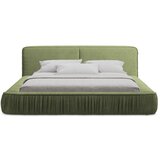Makamii Zeleni tapecirani bračni krevet s prostorom za odlaganje s letvičnim okvirom 180x200 cm Keoni - | shoptok.hr