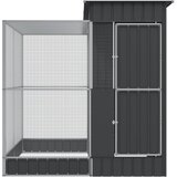  Ptičja kućica s nastavkom srebrna 209x203x216 cm čelična | Eponuda.com