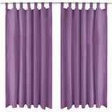 Furnova Zavese iz mikro satena 2 kosa z zankami 140x245 cm lila barve, (21918505) | Shoptok.si