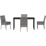  Set od 5 komada vrtlarskih stolica za blagovanje Siva Poli ratan | shoptok.hr