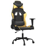 vidaXL Masažni gaming stol črno in zlato umetno usnje, (21378550) | Shoptok.si