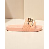 Resti Royalfashion Coral women's quilted flip-flops with gold chain Eteris | shoptok.hr