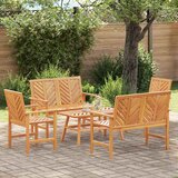  Set lounge namještaja za vrt 5 pcs Smeđa Čvrsto drvo akacije | shoptok.hr