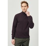 ALTINYILDIZ CLASSICS Men's Brown Anti-Pilling Standard Fit Normal Cut Half Turtleneck Knitwear Sweater. Cene