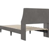  Krevetna konstrukcija Tamnosiva 100 x 203 cm Baršun | Shoptok.si