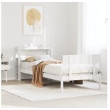 vidaXL Posteljni okvir brez vzmetnice bel 75x190 cm trdna borovina | Shoptok.si