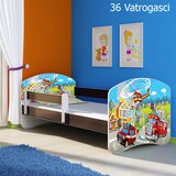  Dječji krevet ACMA s motivom, bočna wenge 160x80 cm 36 Vatrogasci | shoptok.hr