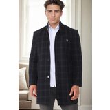 Dewberry PLT9367 MEN'S COAT-PATTERNED NAVY BLUE