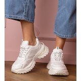 Gemre White sporty sneakers with thick soles Lirana | Shoptok.si
