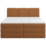 MID.YOU POSTELJA BOXSPRING 180 cm x 200 cm , les, tekstil, leseni material opečnato rjava | Shoptok.si