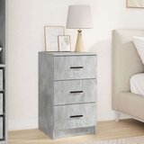 vidaXL Noćni ormar Beton siva 38 x 38 x 66 cm Konstruirano drvo | shoptok.hr