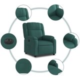  Električni naslonjač od tkanine tamnozeleni | shoptok.hr