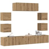  7-dijelni zidni TV ormarić Artisan hrast izrađen od drva hrast artisan | shoptok.hr