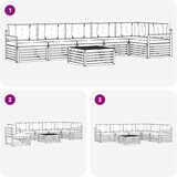  Set vanjskih sofa 7 kom. Prirodna i krem | shoptok.hr