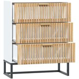 vidaXL Komoda bela 60x30x75 cm inženirski les | Shoptok.si