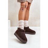 Boto Women's Suede Snow Boots On Platform Brown Nereviana | Eponuda.ba