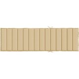  Jastuk za ležaljku prošarani bež 200 x 50 x 4 cm od tkanine | Eponuda.com
