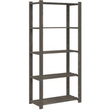  Stalak za pohranu 5 razina sivi 80x38x170 cm masivna borovina | shoptok.hr