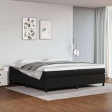  Box spring postelja z vzmetnico črna 200x200 cm umetno usnje, (20726467) Cene